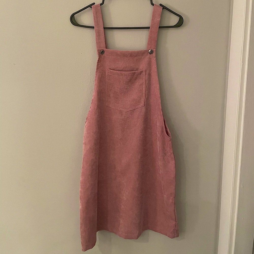 Light pink overall dress